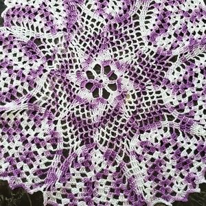 Purple splashed Doily